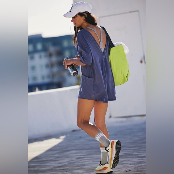 NWOT FP Movement Hot Shot Tee S Blue Indigo - Picture 4 of 10